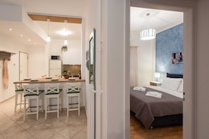 Comfort Apartment | Living area | 48-inch Smart TV with digital channels, TV, Netflix - Blue Ark Comfort near Acropolis (Athens)