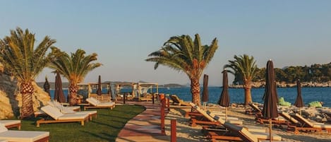 On the beach, 2 beach bars