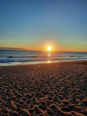 Vlak bij het strand