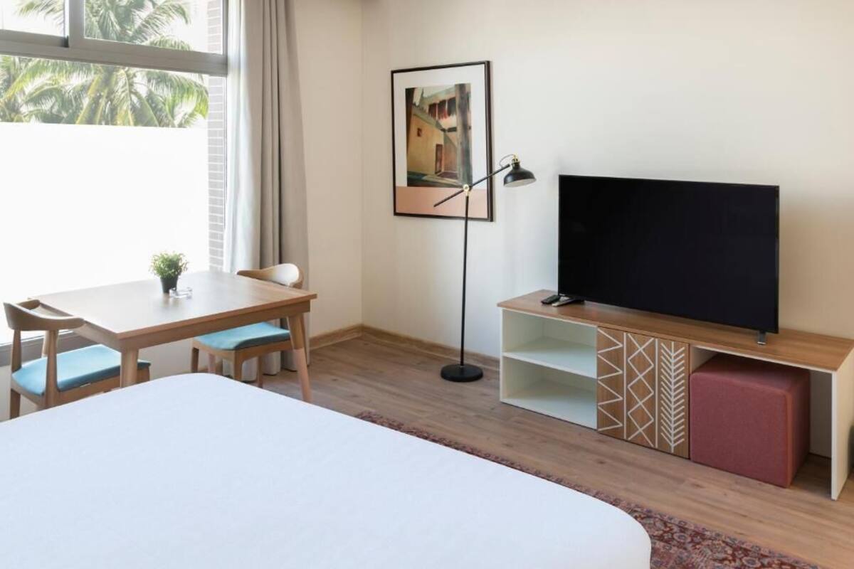 In-room safe, desk, laptop workspace, blackout curtains