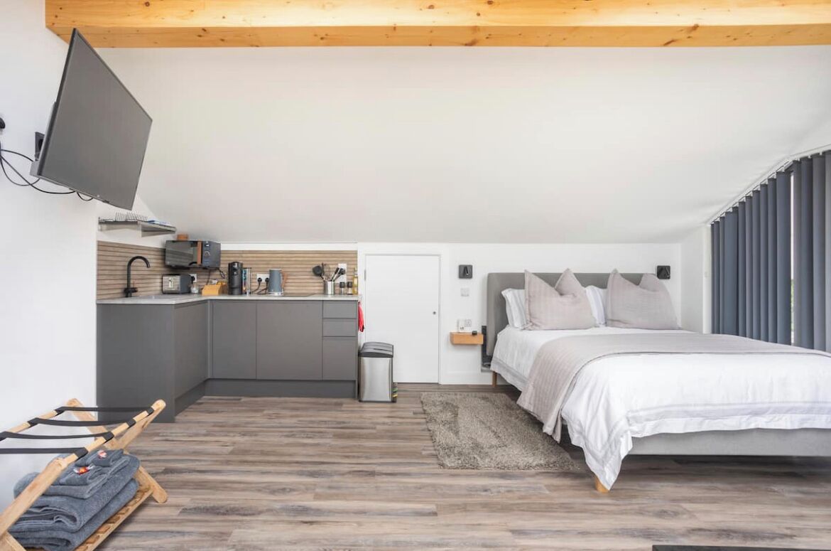 Superior Studio | Individually decorated, individually furnished, desk, laptop workspace