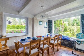 Dining - Comfortable holiday home with a private garden (Rowy)