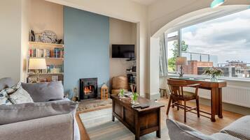 TV, fireplace, DVD player