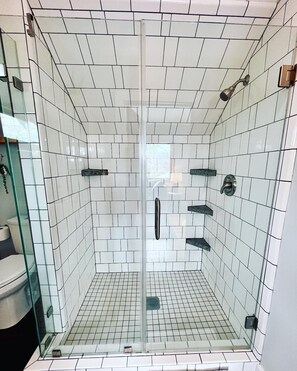 Combined shower/bathtub, hair dryer, towels, soap - Dog Friendly🐶Close to Sierra Nevada/Biltmore, Between Asheville, Hville, Brevard (Mills River)