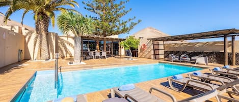 A heated pool