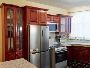 Fridge, microwave, oven, stovetop - Entire Cozy Luxury Meadows With Free Wifi,Parking&Hottub (Montego Bay)