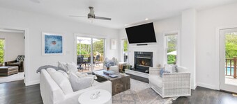 Classic-style Hamptons home, heated freshwater pool, fire pit, extensive...