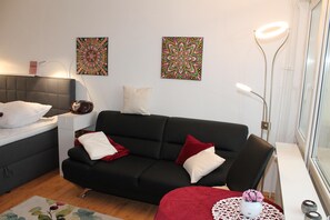 Fernseher, DVD-Player, Bücher