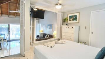 2 bedrooms, in-room safe, iron/ironing board, travel crib