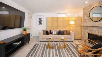 Fernseher, Kamin, Arbeitsbereiche