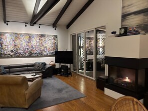 Smart TV, fireplace, printers