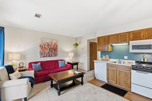 Smart TV, DVD player, books, video library