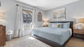 1 bedroom, iron/ironing board, travel crib, free WiFi