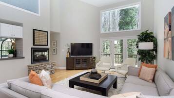 Smart TV, fireplace, video games, Netflix