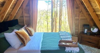 "Lady A"-frame Glamping Cabin @Nolichucky River near Smoky Mtns.