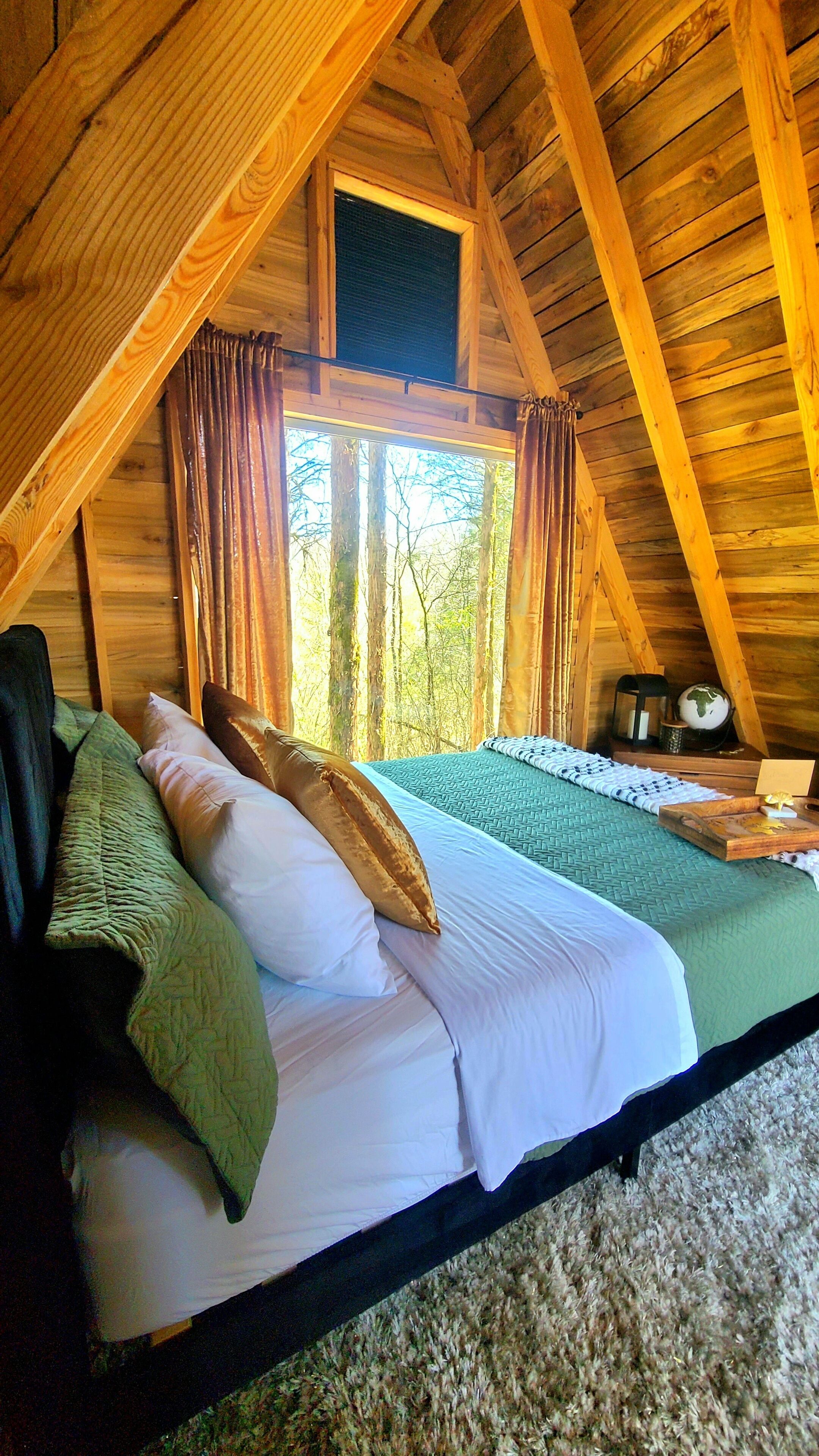 "Lady A"-frame Glamping Cabin @Nolichucky River near Smoky Mtns. 
