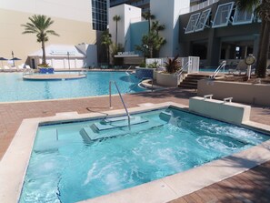 Outdoor pool, a heated pool