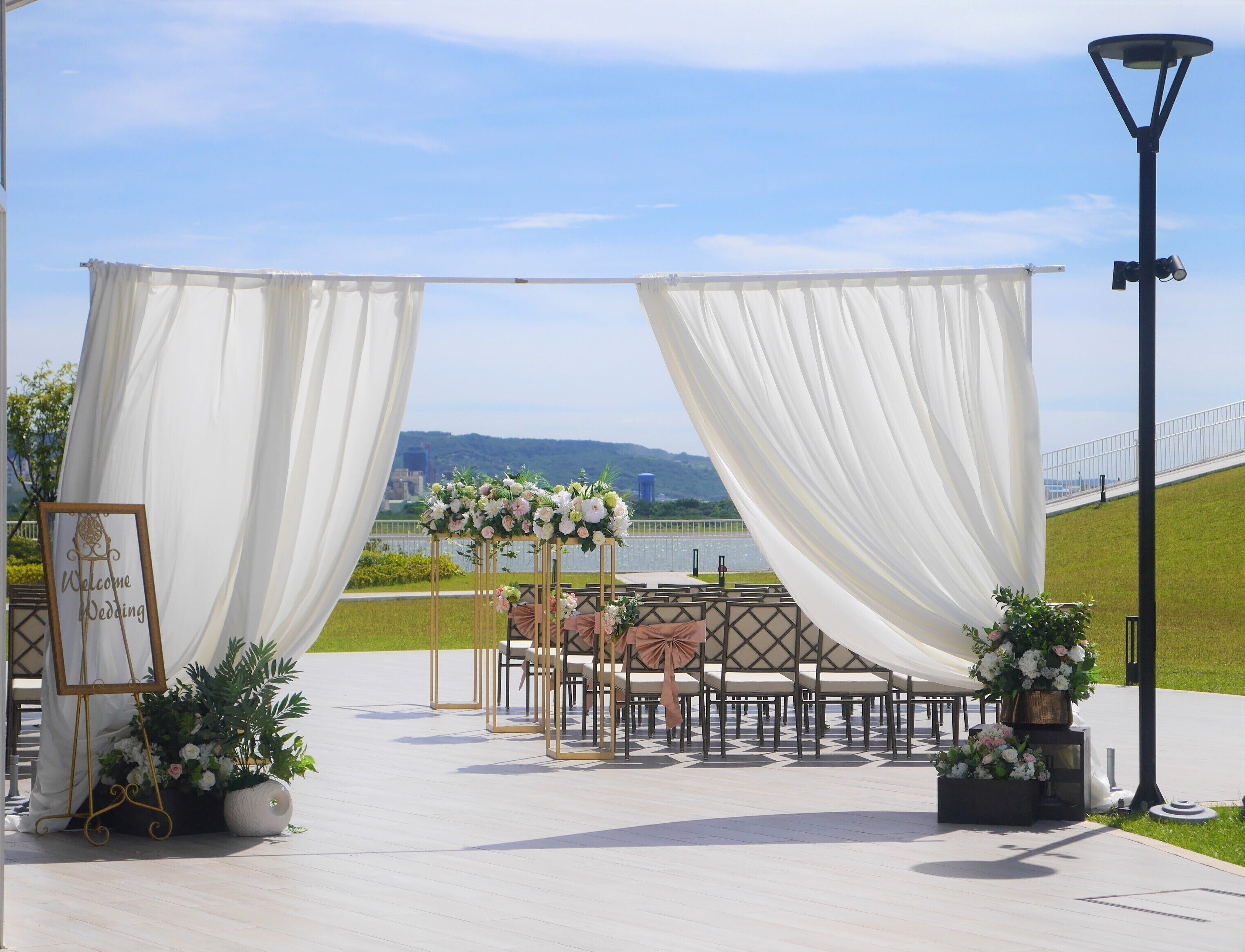 outdoor wedding area