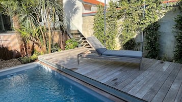 Piscine extérieure, piscine chauffée