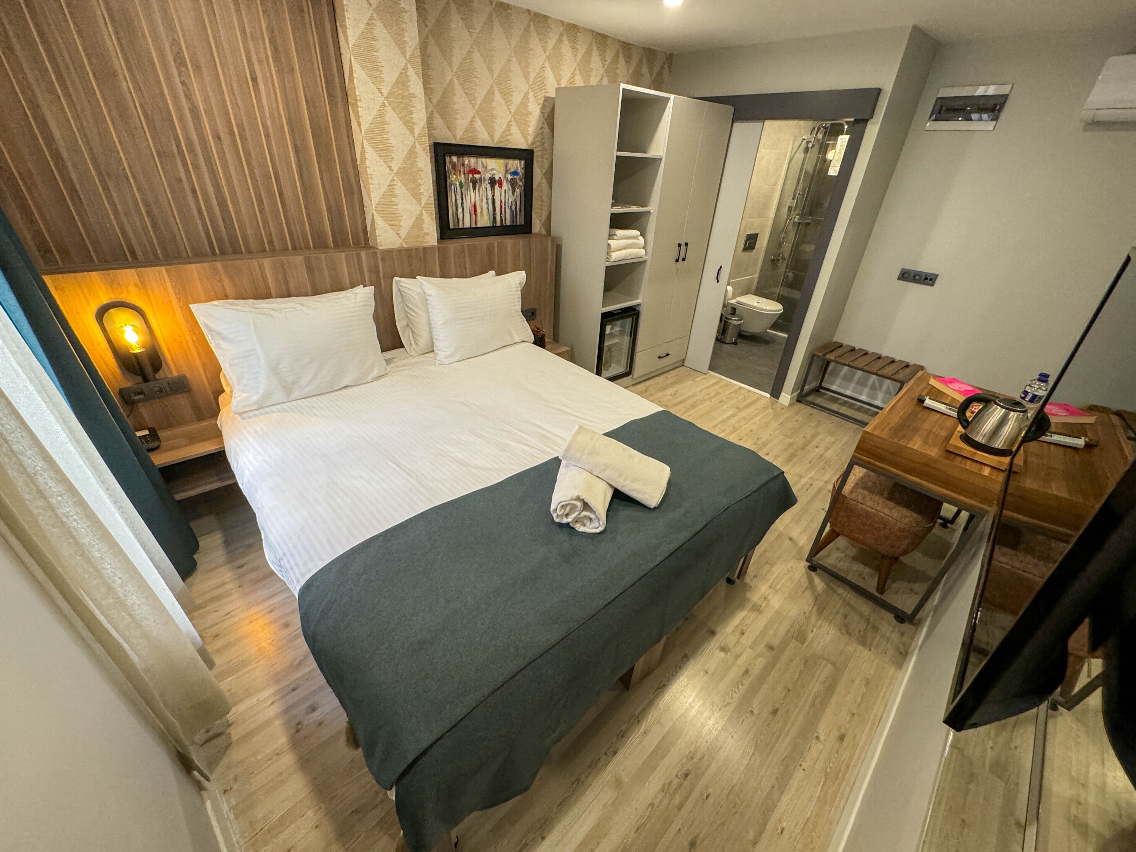 superior double room | premium bedding, minibar, desk, laptop workspace