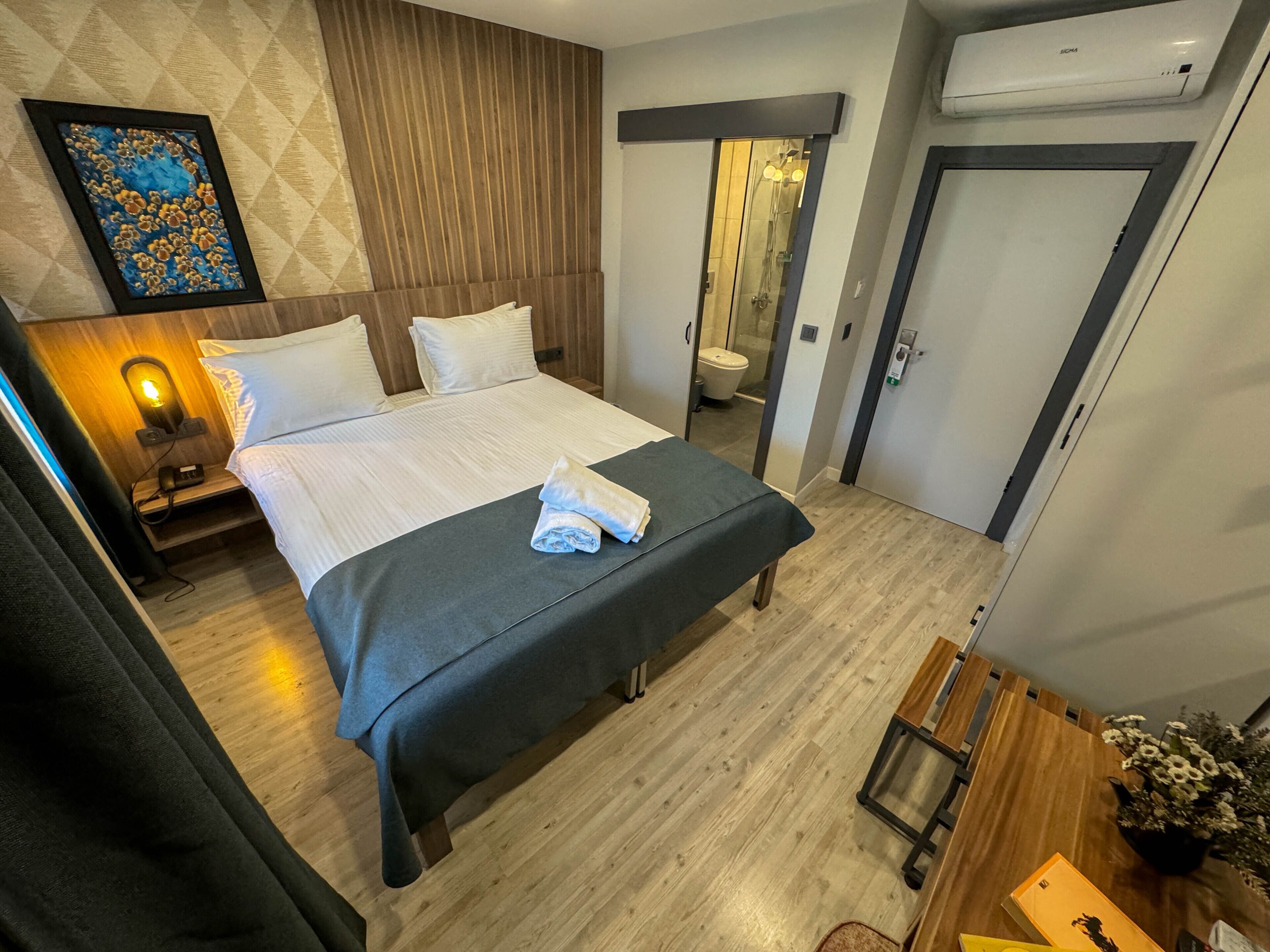 superior double room | premium bedding, minibar, desk, laptop workspace