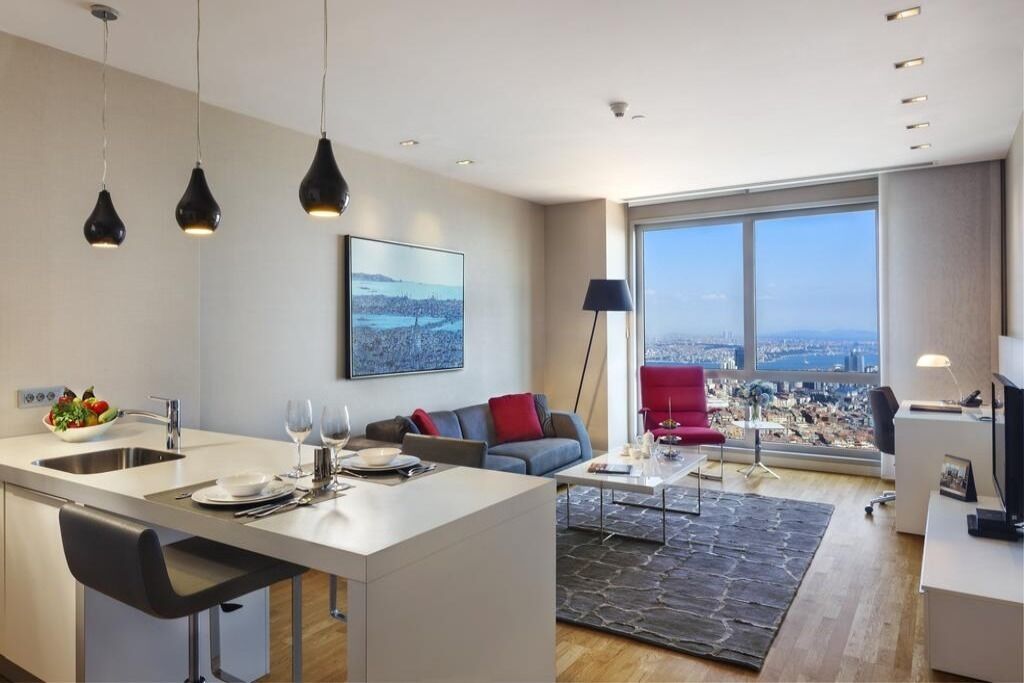 1 Bedroom Sea View 41. Floor Sisli Bomonti Central Daily Rental