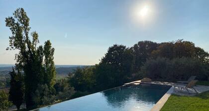 Maison, piscine, 4 ou 6 chambres, avec vue campagne aixoise