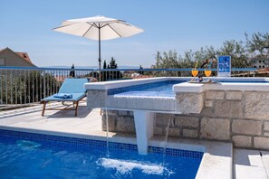 Outdoor pool, a heated pool