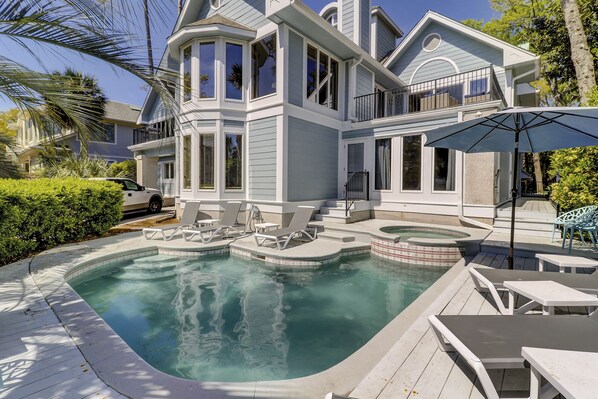 A heated pool