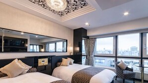 Kamar Twin Deluks, Bebas Asap Rokok (2 people) | Selimut bulu angsa, meja kerja, tirai kedap cahaya, dan Wi-Fi gratis