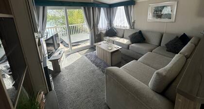 Luxury lakeside Caravan at Tattershall Lakes award winning site with a hot tub, private Fishing Peg