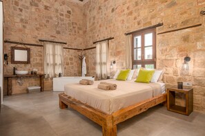 Honeymoon Room | Premium bedding, pillow-top beds, free minibar, individually furnished - Ancient Knights Luxury Suites (Rhodes)