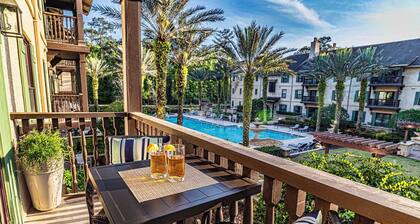 5208-2 Pool front view- no carpet- balcony- near historic district & beaches