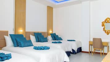 Familienzimmer | Hochwertige Bettwaren, Daunenbettdecken, Pillowtop-Betten, Zimmersafe