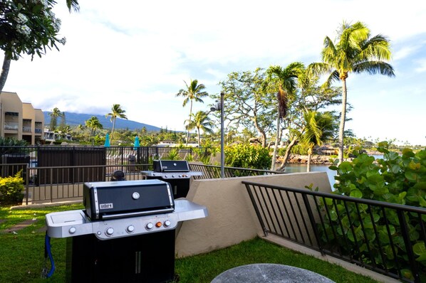 Oceanfront BBQs at Napili Point Resort Maui offer guests unforgettable grilling with panoramic sea views