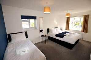 2 bedrooms, iron/ironing board, travel crib, WiFi