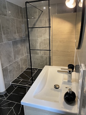Shower, hair dryer