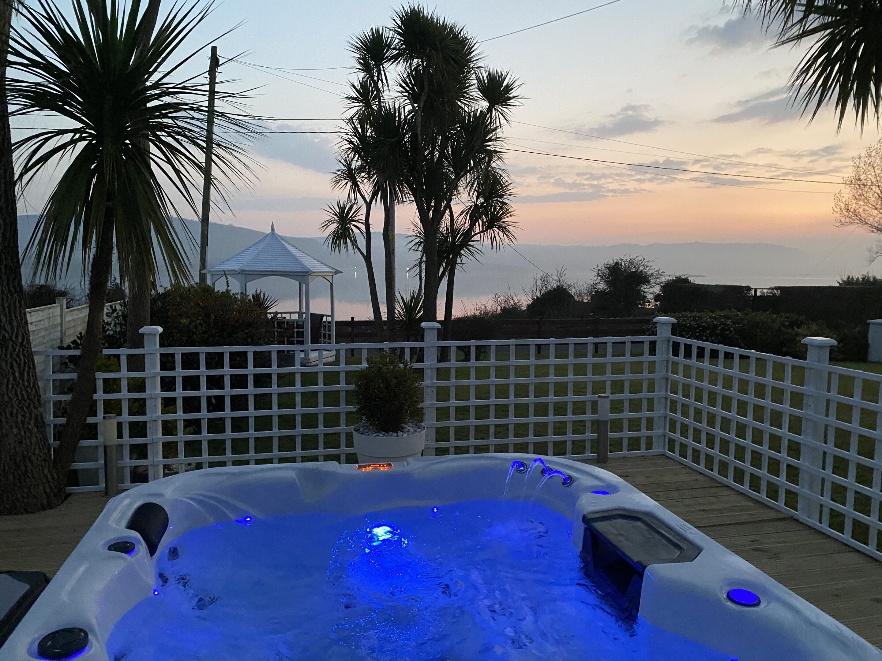 Sunset from the tub