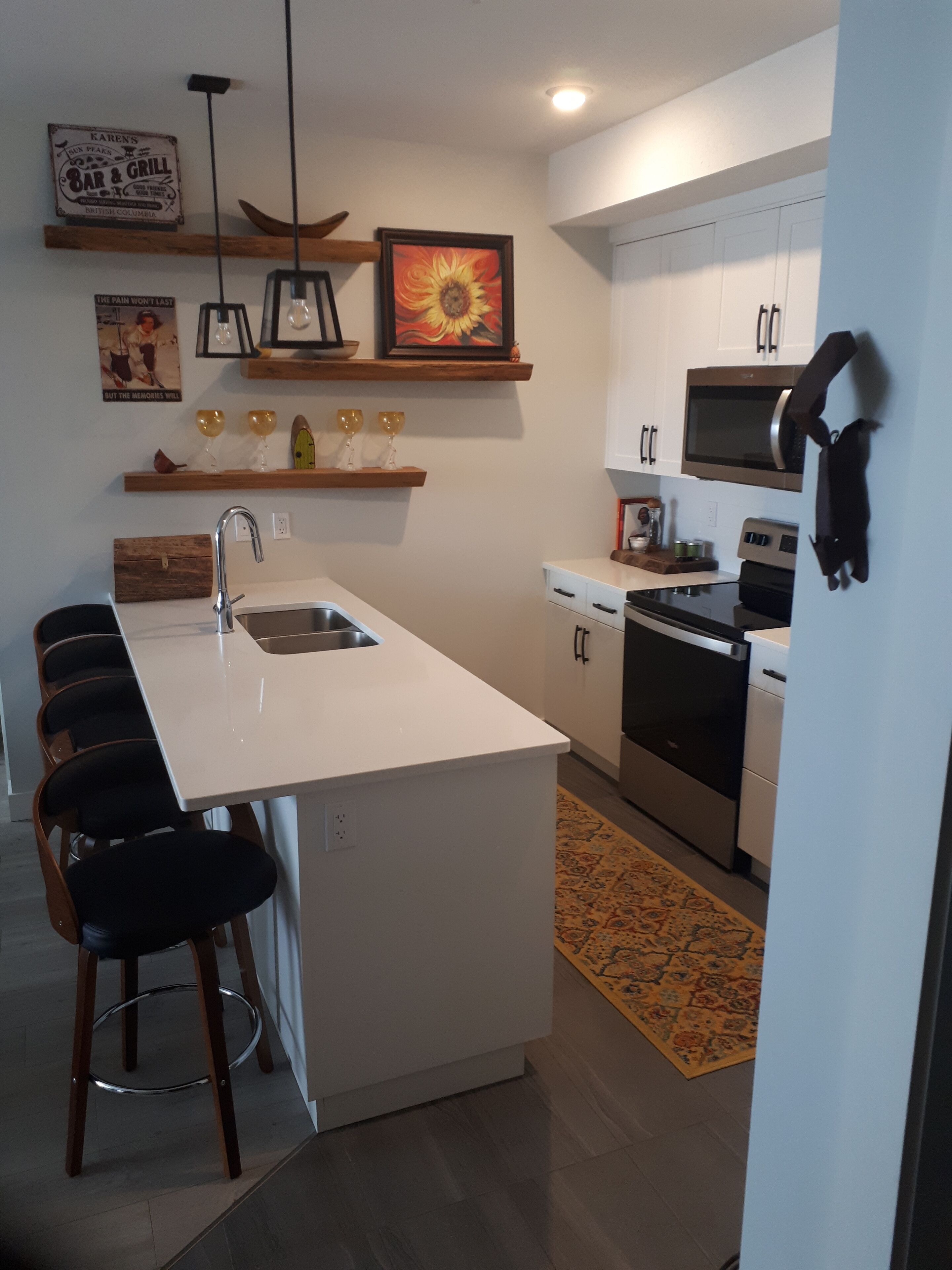 Brand new condo. Located a short walk to Burfield Chair, ammenities, and trails.