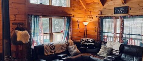 Smart TV, fireplace, video games, table football