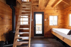 1 bedroom, bed sheets - Village Perché - Mésange - Spa (Sainte-Béatrix)