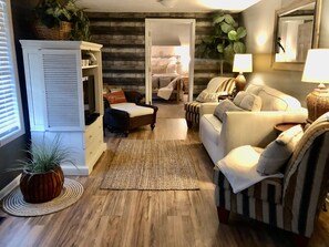 Smart TV, fireplace, DVD player, ping pong