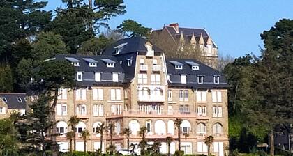 Brittany, Perros-Guirec, pink granite coast, Trestraou beach, luxury apartment