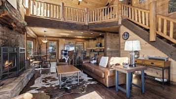 Smart TV, chimenea, videojuegos y reproductor de DVD