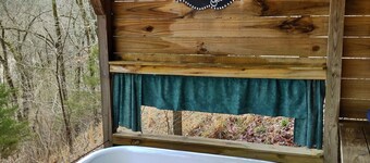 Private River Tent Camping with Kayaks & Outdoor Bathhouse!  Pet friendly!