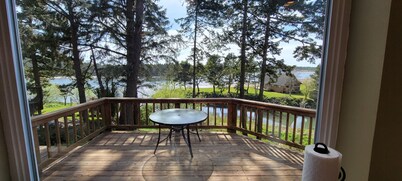 Very quiet Pacific City home with amazing river views from the deck!