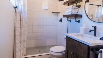 Haartrockner, Seife, Shampoo, Toilettenpapier