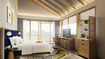 Isi minibar gratis, brankas, tirai kedap cahaya, dan kedap suara