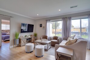 TV, books - Sun-Soaked Livermore Gem with Patio & Fire Pit! (Livermore)