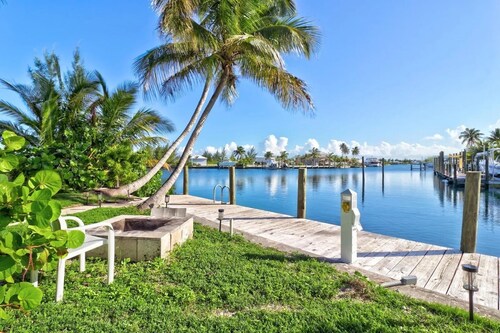 Canal Front Private Home in Treasure Cay, Bahamas With Dock and Generator
